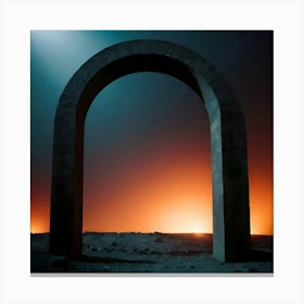 Arch At Night Canvas Print