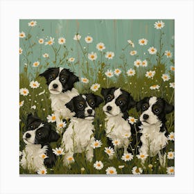 Puppies Fairycore Painting 2 Canvas Print