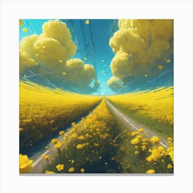 Yellow Road Canvas Print