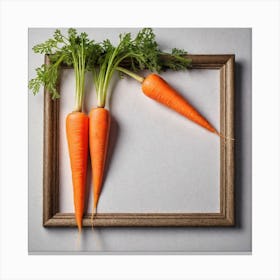 Carrots In A Frame 30 Canvas Print