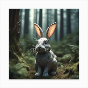 Rabbit In The Forest 48 Canvas Print