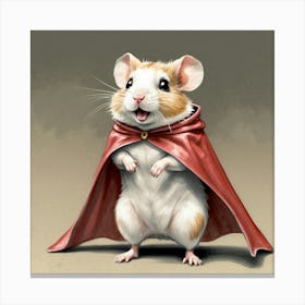 Hamster In Cape 3 Canvas Print