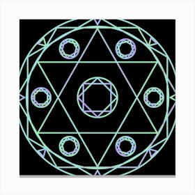 Turquoise Magic Circle Canvas Print