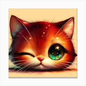 Creative Feline Cat Artwork 62 Canvas Print