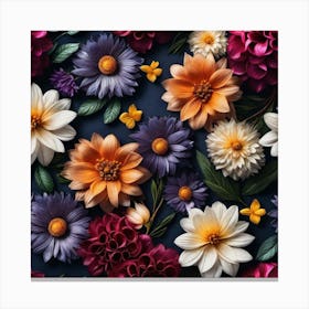 Floral Wallpaper 20 Canvas Print