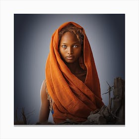 Portrait Of An African Woman Canvas Print