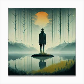 Man In The Woods Canvas Print