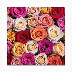 Colorful Roses 8 Canvas Print