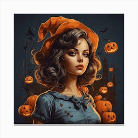 Halloween Girl Canvas Print