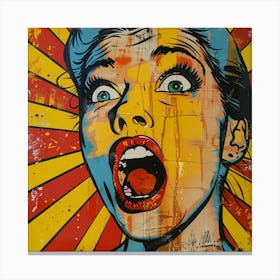 Pop Art Scream Canvas Print