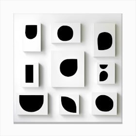 Abstract Black And White Canvas Print