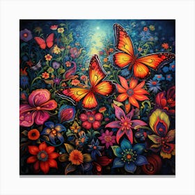 Butterfly Garden 3 Canvas Print