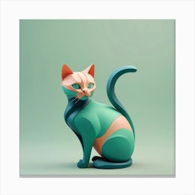 Default A Cat Minimalistic Colorful Organic Forms Energy Asse 0 1 Canvas Print