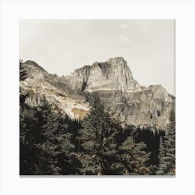 Mountain Forest Square Canvas Print