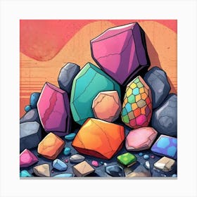 Colorful Rocks Canvas Print