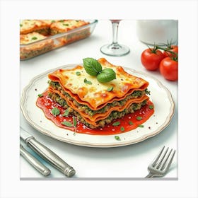 Lasagna Canvas Print