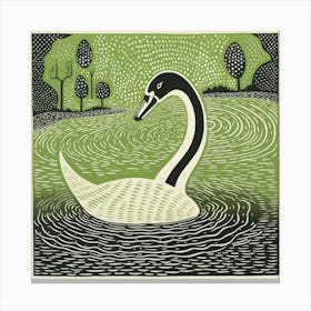 Swan In Water Toile