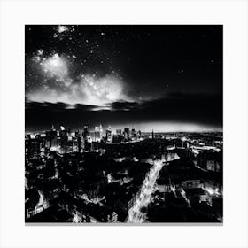 Black And White Cityscape 17 Canvas Print