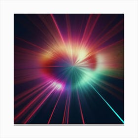 Laser Explosion Glitch Art 7 Canvas Print