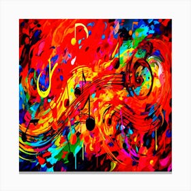 colorful splash background, Music Painting Canvas Print