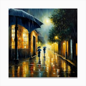 Rainy Night Canvas Print