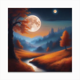 Harvest Moon Dreamscape 11 Canvas Print