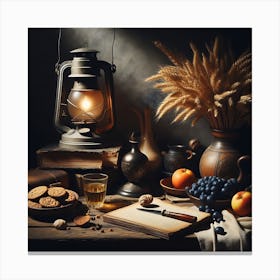 Old Fashioned Table Canvas Print