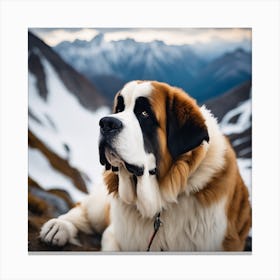 St Bernard Dog 2 Canvas Print