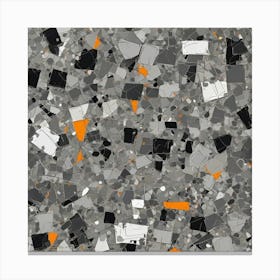 Abstract Grey And Orange Canvas Print