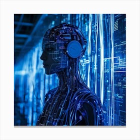 An Avant Garde Representation Of An Advanced Cyber Intelligence System Entwined With Concepts Of Me (7) Canvas Print