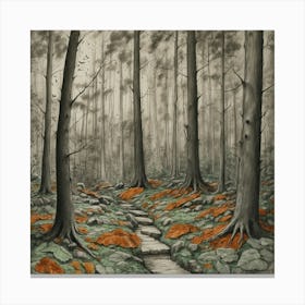 Path In The Woods 4 Canvas Print