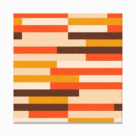 Classic Mid Mod Kilim Stripes Canvas Print