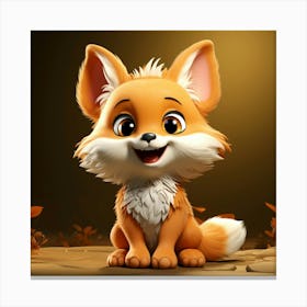 Cute Fox 131 Canvas Print