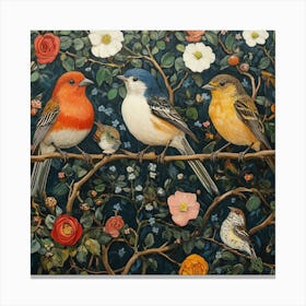 Birds On A Branch Art 9 Canvas Print