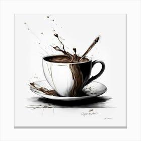 Coffee Splatter Canvas Print