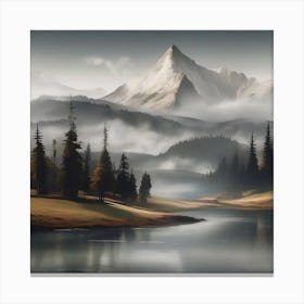 Mountain scene 1 Canvas Print