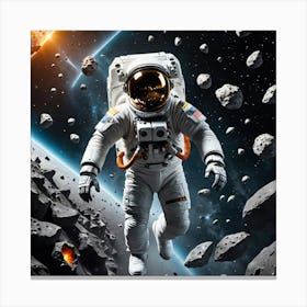 Celestial Explorer: Among Planets and Asteroids Canvas Print