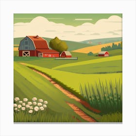 Farm Landscape 22 Canvas Print