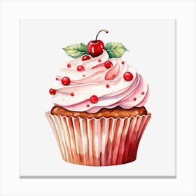 Cupcake With Cherry 6 Canvas Print