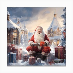 Christmas Watercolour Symphony Canvas Print