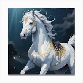 White Horse Canvas Print