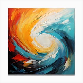 Blended Brilliance: Abstract Fusion Masterpiece Canvas Print