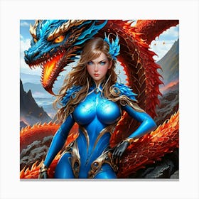 Dragon Girl khg 1 Canvas Print