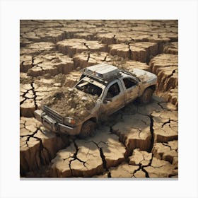 Truck In The Desert 8 Canvas Print