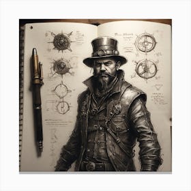 Steampunk Man Canvas Print