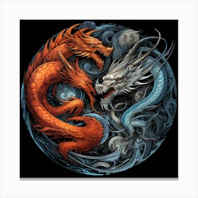 Dragon Yin Canvas Print