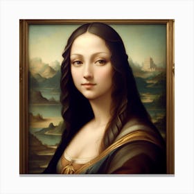 A girl who looks like Mona Lisa Canvas Print