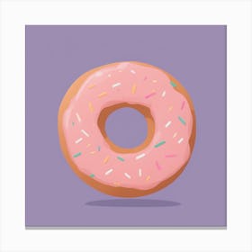 Donut With Sprinkles Canvas Print