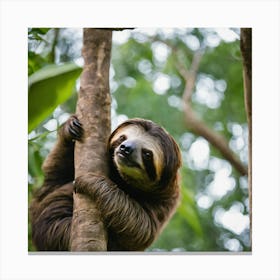 Sloth In The Tree 1 Canvas Print