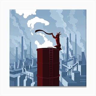 Smoke Signals Square Canvas Print